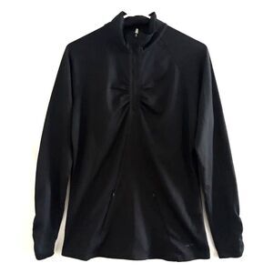 Alpine Design Outdoor Adventure Gear Top Womens XL Black Dri-Logic 1/4 Zip Pocke